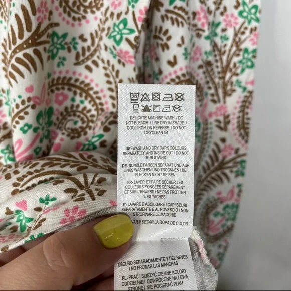 Boden Floral Paisley Long Sleeve Top Size 4 - Picture 8 of 8